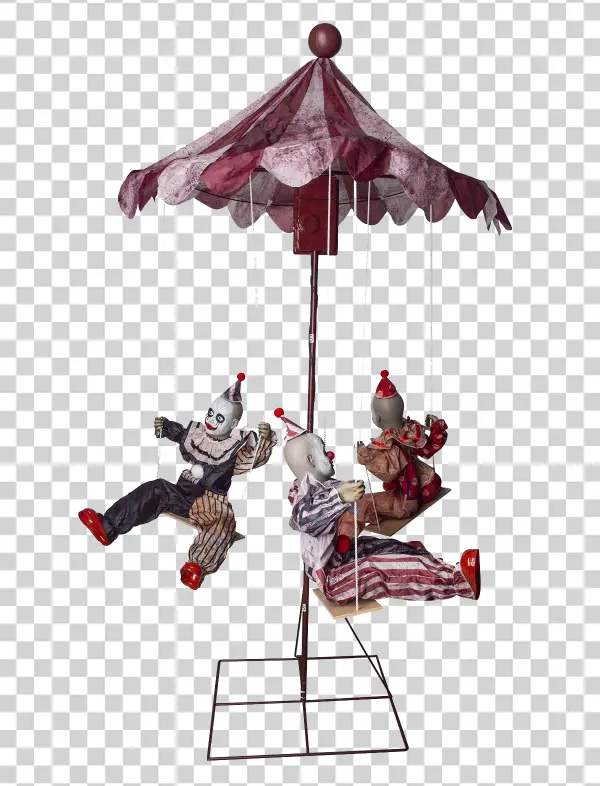 Haunted Clown Swing Ride PNG Transparent Background