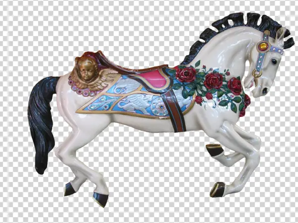 Vintage Carousel Horse PNG Transparent Background