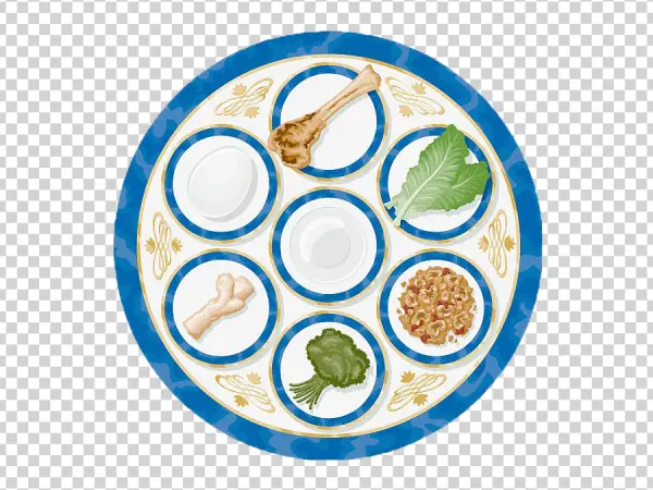 Passover Seder Plate PNG Transparent Background