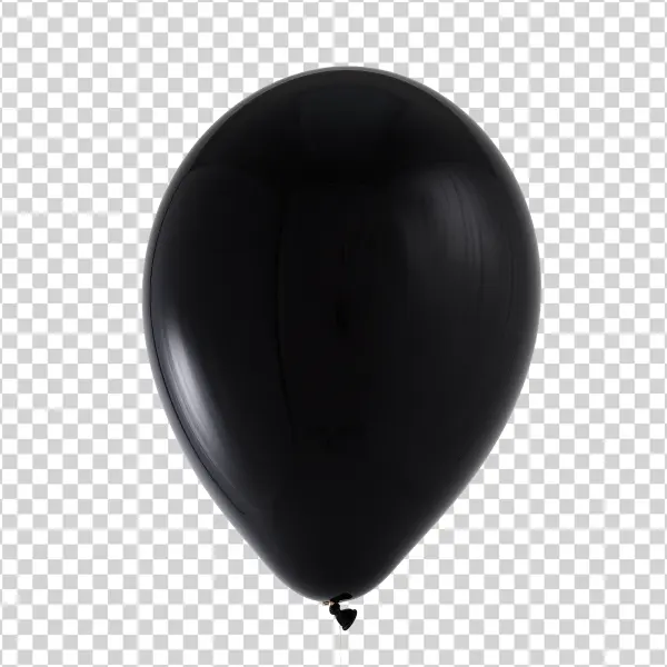 Black Balloon PNG Transparent Background