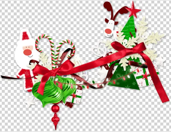 Festive Christmas Holiday Decorations PNG