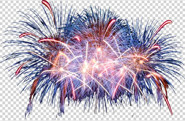 Vibrant Fireworks Celebration PNG Transparent Background