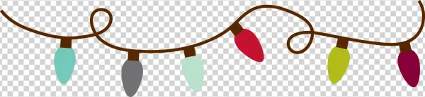 Colorful Christmas Lights PNG Transparent Background