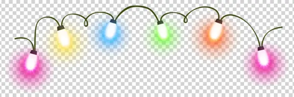 Colorful String Lights PNG Transparent Background
