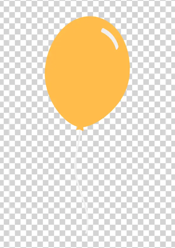Orange Balloon PNG Transparent Background