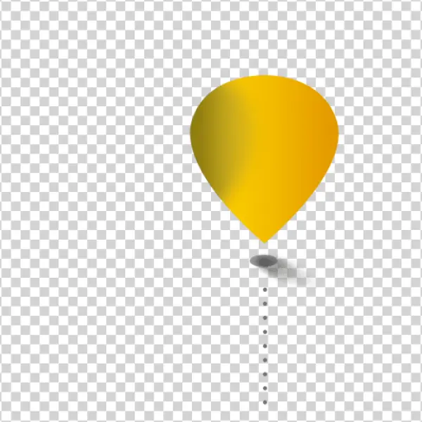 Golden Gradient Drop Element PNG Transparent