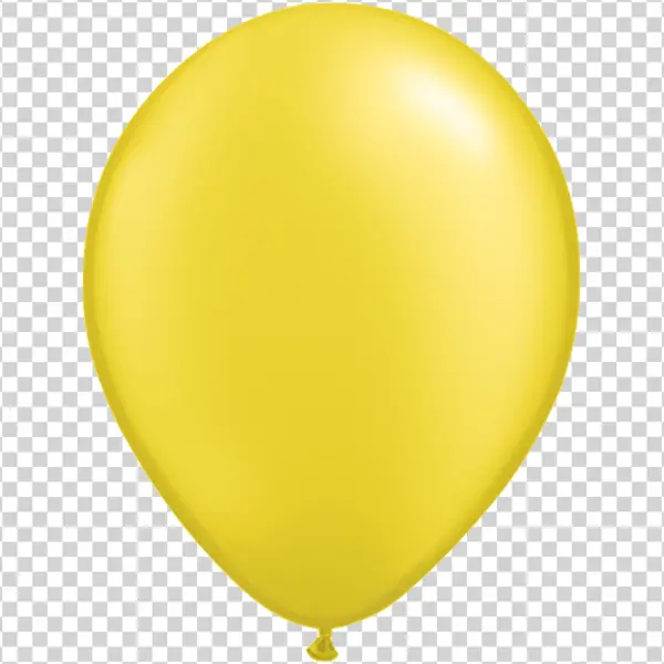 Yellow Balloon PNG Transparent Background