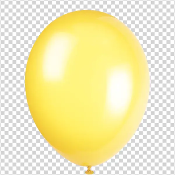 Bright Yellow Balloon PNG Transparent Background