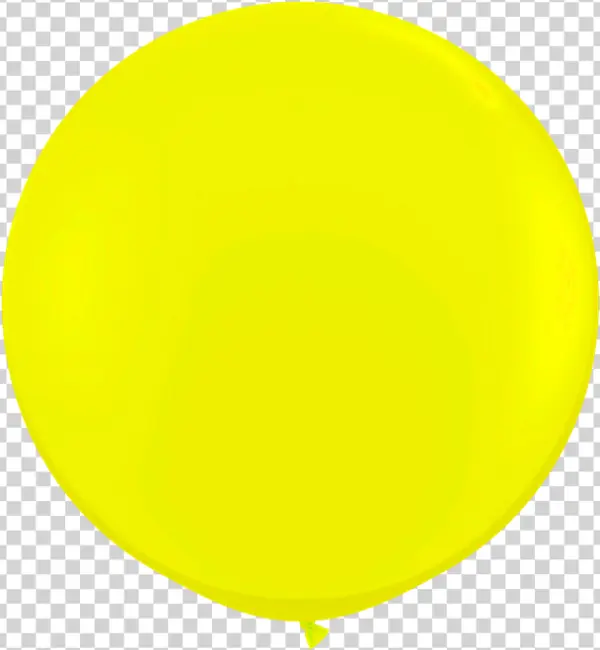 Bright Yellow Balloon PNG Transparent Background