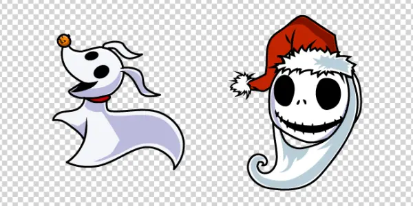 Zero and Spooky Christmas Ghost PNG Transparent