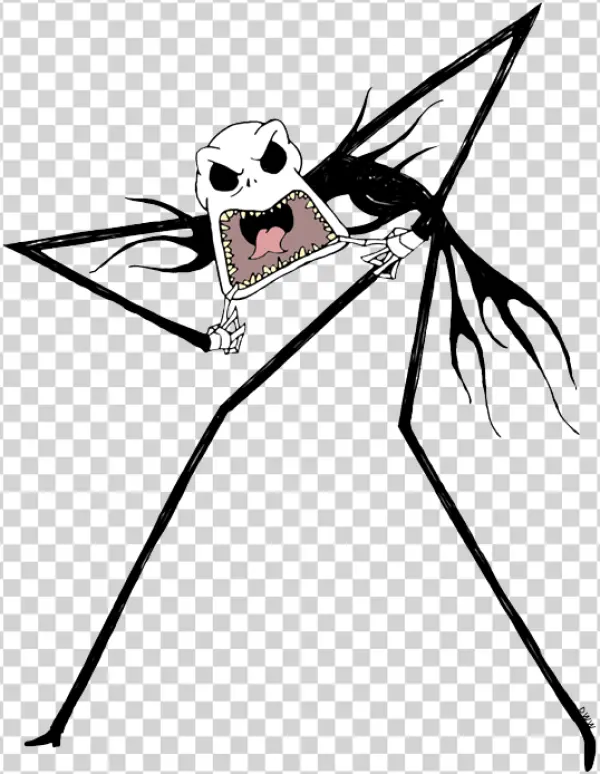 Jack Skellington Shouting Angry Face PNG