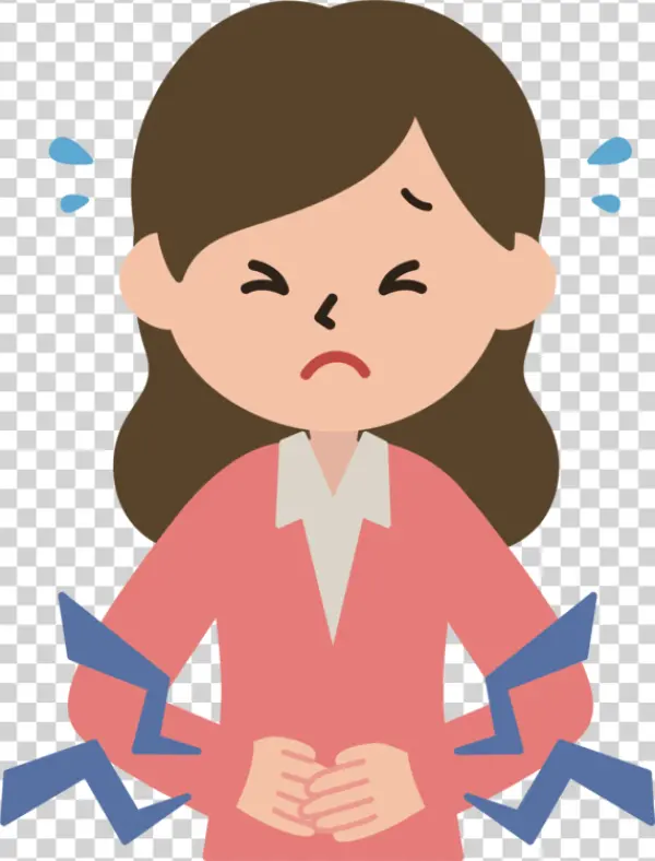 Woman with Abdominal Pain Icon PNG