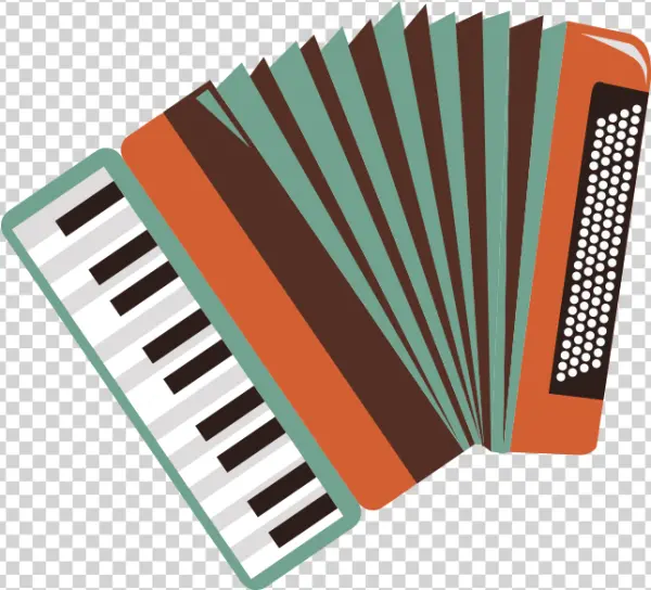 Colorful Accordion PNG Transparent Background