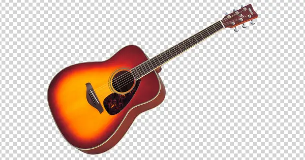 Yamaha Sunburst Acoustic Guitar PNG Transparent Background
