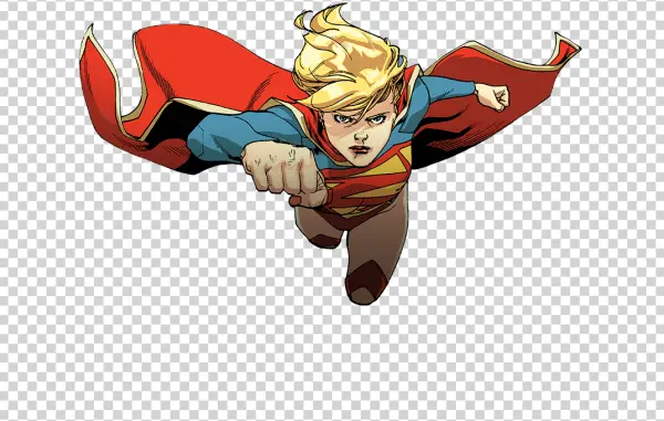 Supergirl Flying Punch Transparent PNG