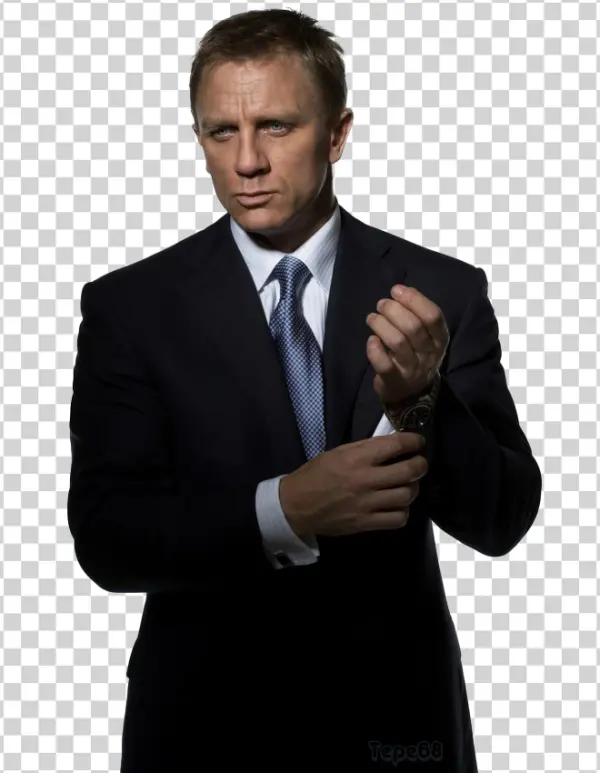 Daniel Craig in Suit PNG Transparent Background