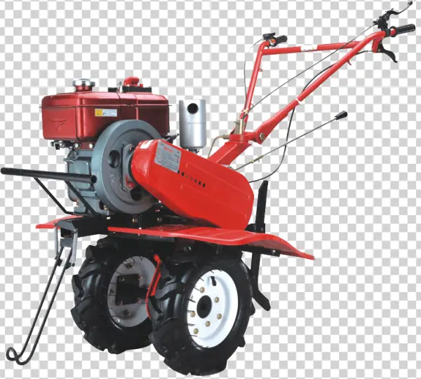 Red Power Tiller Machine PNG Transparent Background