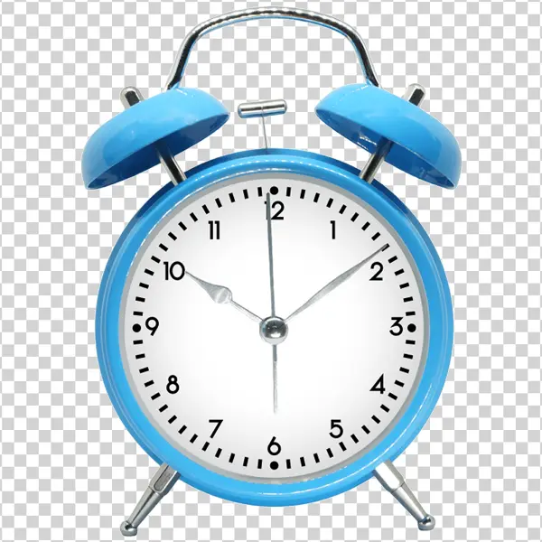 Blue Alarm Clock PNG Transparent Background