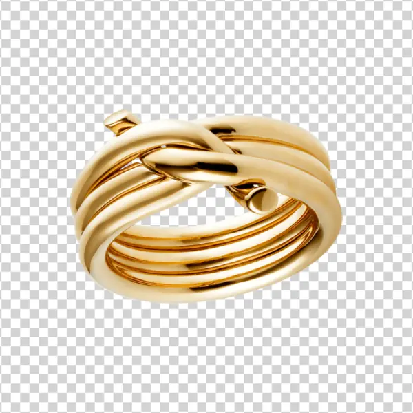 Gold Knot Ring PNG Transparent Background
