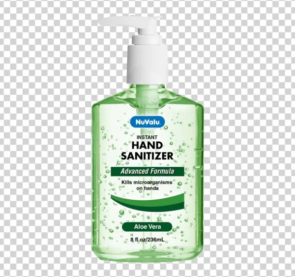 NuValu Hand Sanitizer Bottle PNG Transparent Background
