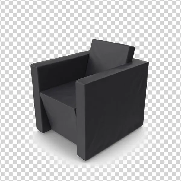 Black Armchair PNG Transparent Background