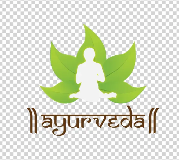 Ayurveda Yoga Meditation Logo PNG Transparent Background