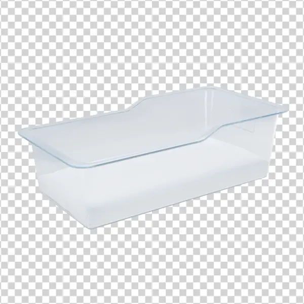 Clear Plastic Refrigerator Drawer PNG Transparent Background