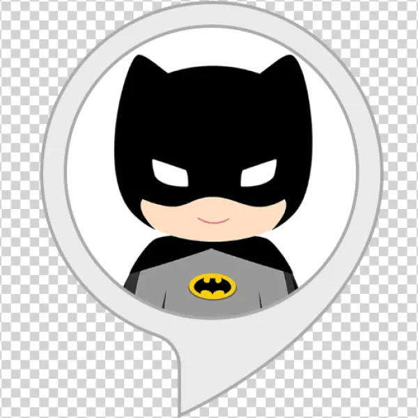 Cartoon Batman in Speech Bubble PNG Transparent