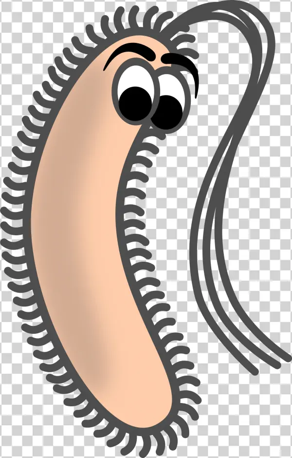 Smiling Cartoon Microbe PNG Transparent Background