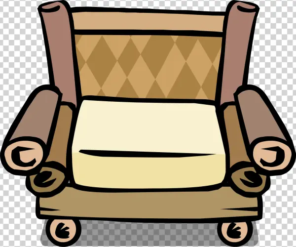 Cartoon Armchair PNG Transparent Background