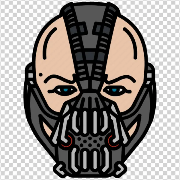Bane Mask Icon PNG Transparent Background