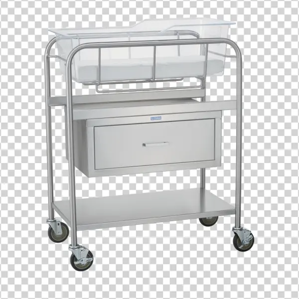 Hospital Bassinet Cart PNG Transparent Background