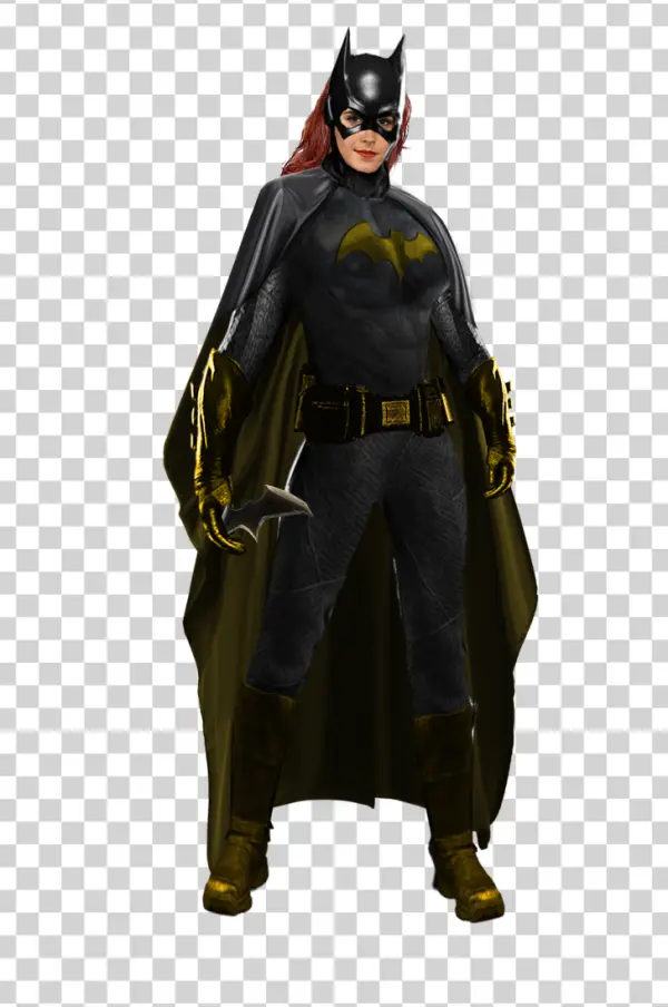 Batgirl with Batarang PNG Transparent Background