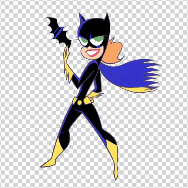 Cartoon Batgirl PNG Transparent Background