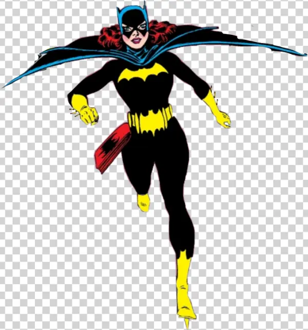 Batgirl Classic Comic Art PNG Transparent Background