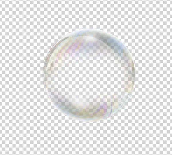 Iridescent Soap Bubble PNG Transparent Background