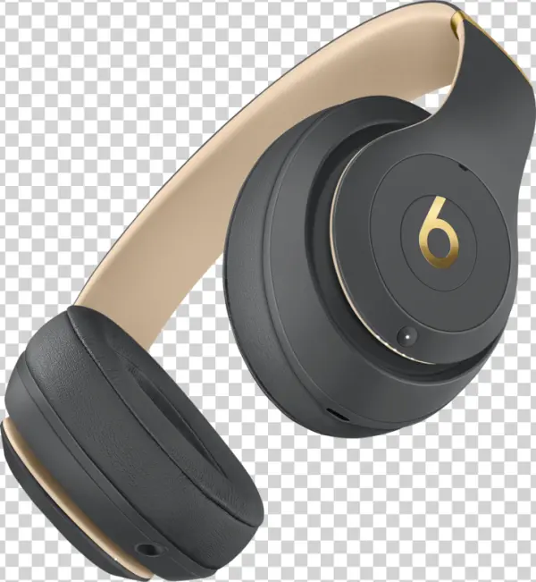 Beats Studio Headphones Dark Gray Gold PNG