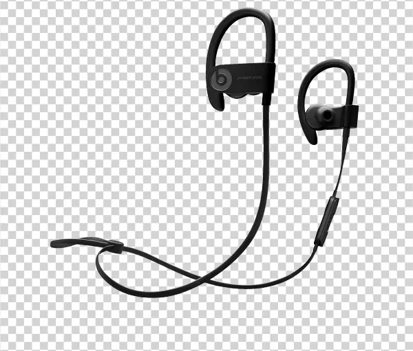 Black Powerbeats Wireless Earbuds PNG Transparent