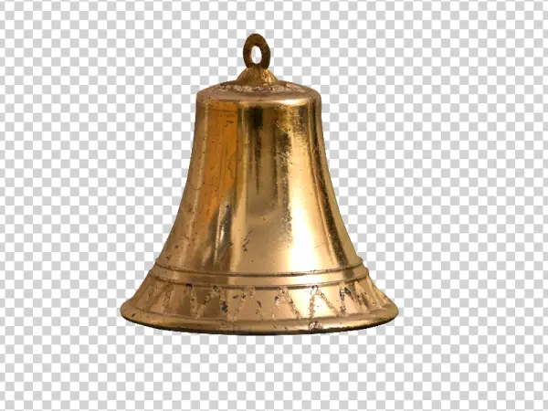 Golden Bell PNG Transparent Background