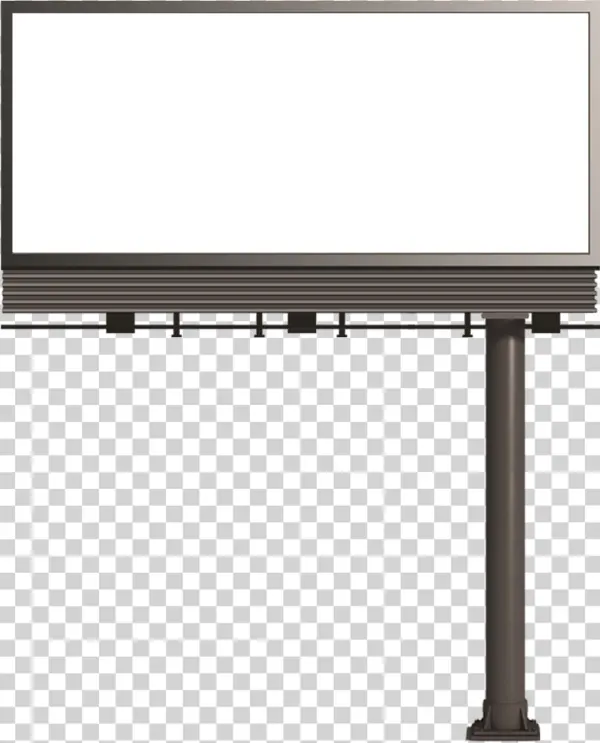 Blank Billboard Sign PNG Transparent Background