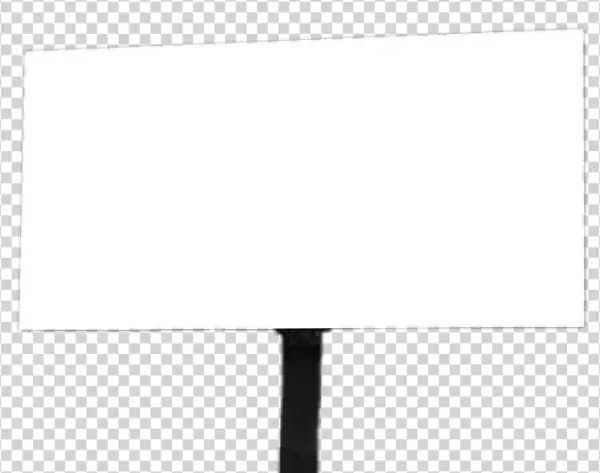 Blank White Billboard PNG Transparent Background
