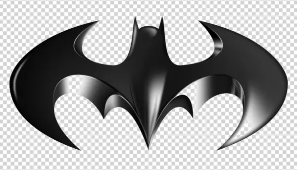 Metallic Batman Logo PNG Transparent Background