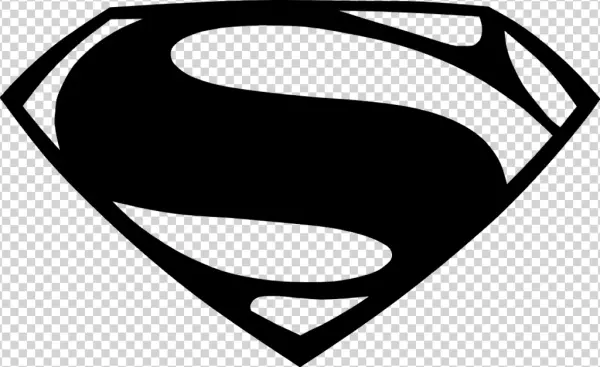 Superman Logo Outline Transparent Background