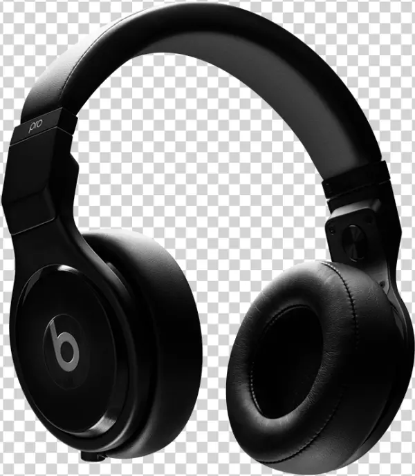 Black Beats Pro Headphones PNG Transparent Background