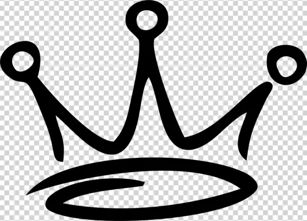 Black Hand Drawn Crown PNG