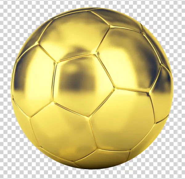 Golden Soccer Ball PNG Transparent Background