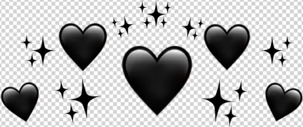Soft Gray Hearts PNG Transparent Background