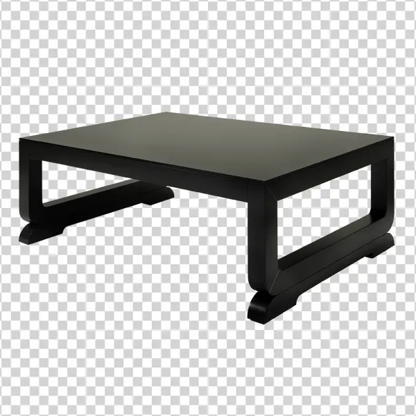 Sleek Black Coffee Table PNG Transparent