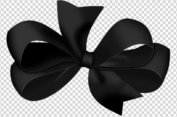 Black Ribbon Bow PNG Transparent Background