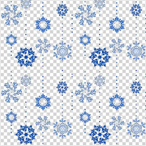 Blue Snowflakes Pattern PNG Transparent